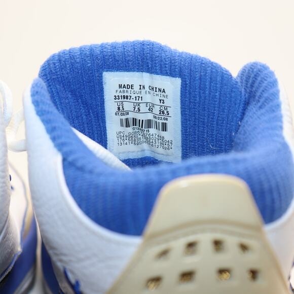 Jordan Jordan 2.5 Team 7.5 White Mens Basketball Sneakers 331987-171 main image 5